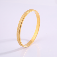 Bracelet Jonc Pailleté Doré — Acier Inoxydable